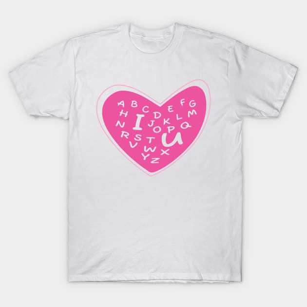 Alphabet Abc I Love You T-Shirt by geekycowboy